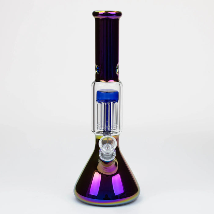 12" Electroplate Glass Water Bong With 6 Arms Percolator | Jupiter Grass