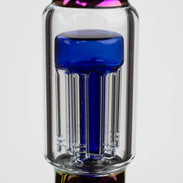 12" Electroplate Glass Water Bong With 6 Arms Percolator | Jupiter Grass