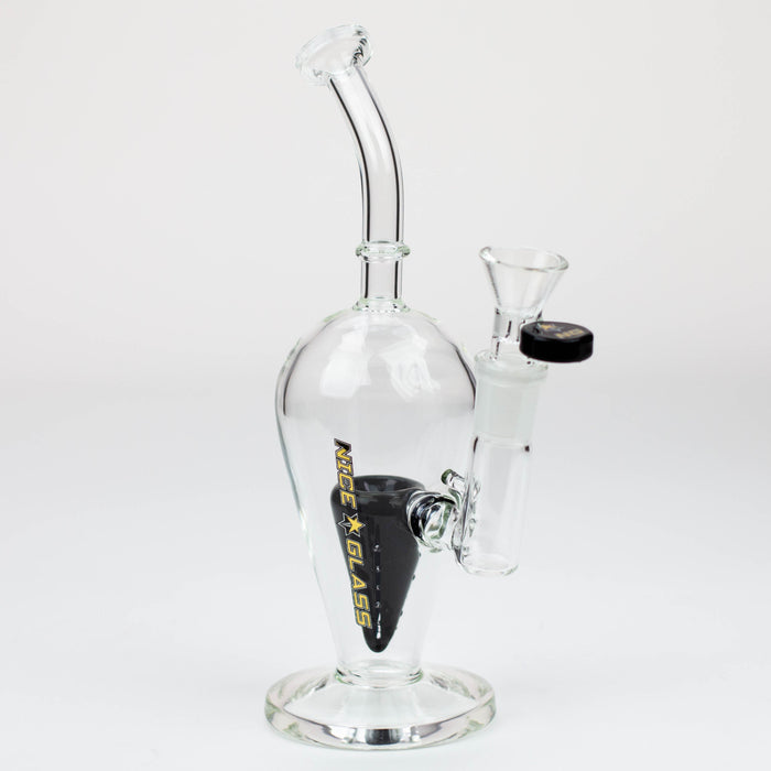 8" Nice Glass Cone Perc Reverse Triangle Bubbler | Jupiter Grass