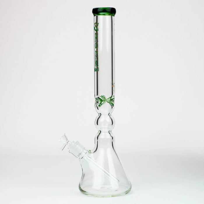 17.5" Spark 9mm Curbed Tube Glass Water Bong | Jupiter Grass