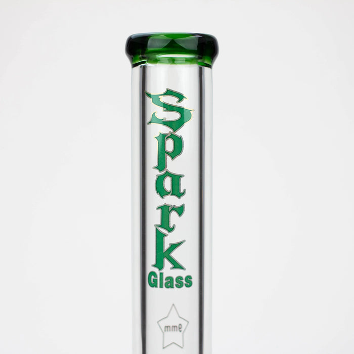 17.5" Spark 9mm Curbed Tube Glass Water Bong | Jupiter Grass