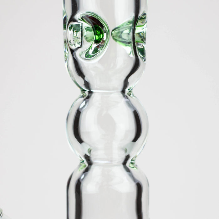 17.5" Spark 9mm Curbed Tube Glass Water Bong | Jupiter Grass