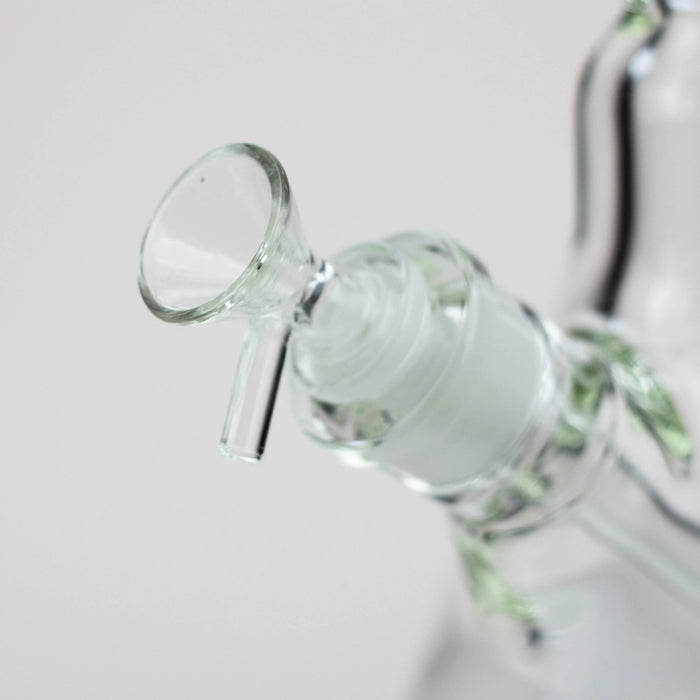 17.5" Spark 9mm Curbed Tube Glass Water Bong | Jupiter Grass