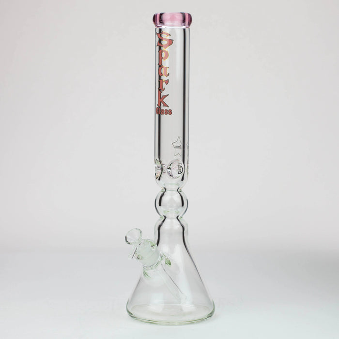 17.5" Spark 9mm Curbed Tube Glass Water Bong | Jupiter Grass