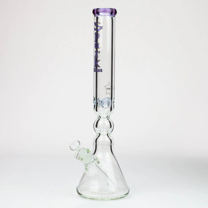 17.5" Spark 9mm Curbed Tube Glass Water Bong | Jupiter Grass