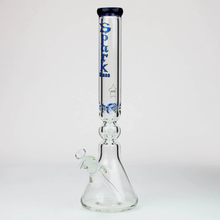 17.5" Spark 9mm Curbed Tube Glass Water Bong | Jupiter Grass