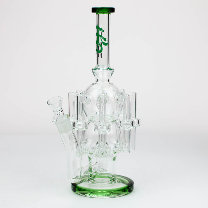 13.5" H2O Glass Water Recycler Bong | Jupiter Grass