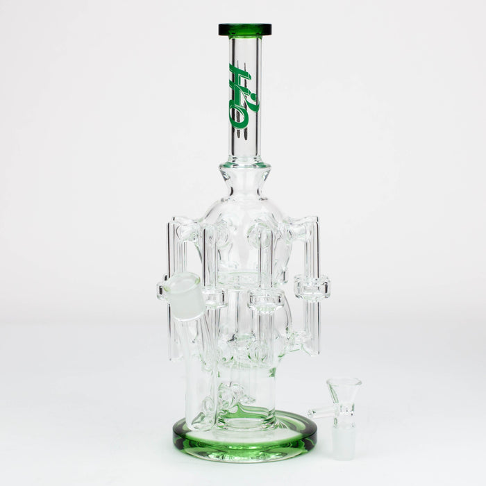 13.5" H2O Glass Water Recycler Bong | Jupiter Grass