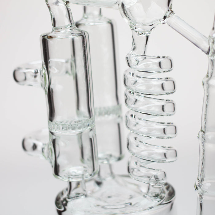12" H2O Coil Glass Water Recycler Bong | Jupiter Grass