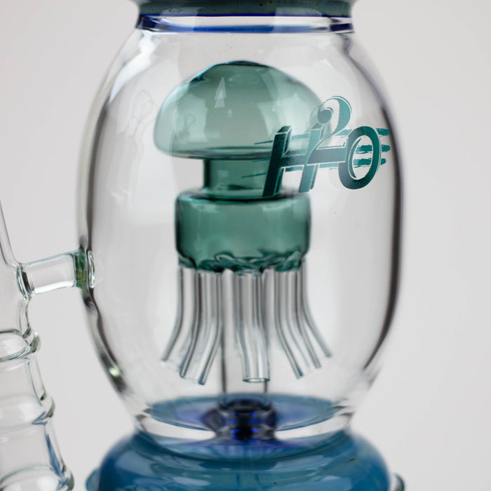 16" H2O Fumed Jellyfish Percolator Bong | Jupiter Grass