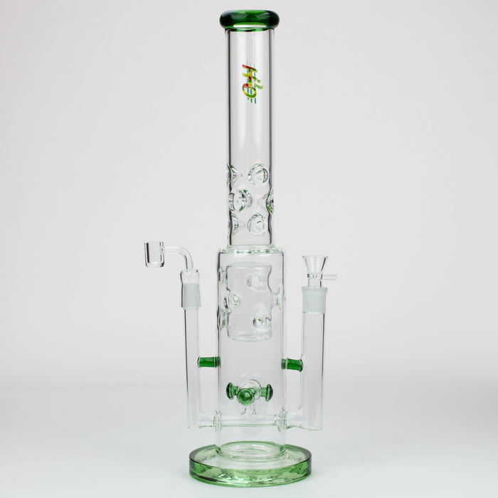 19" H2O 2-in-1 Double Joint Bong | Jupiter Grass
