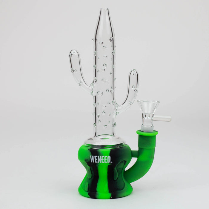 WENEED®- 9" Silicone Cactus Bong | Jupiter Grass