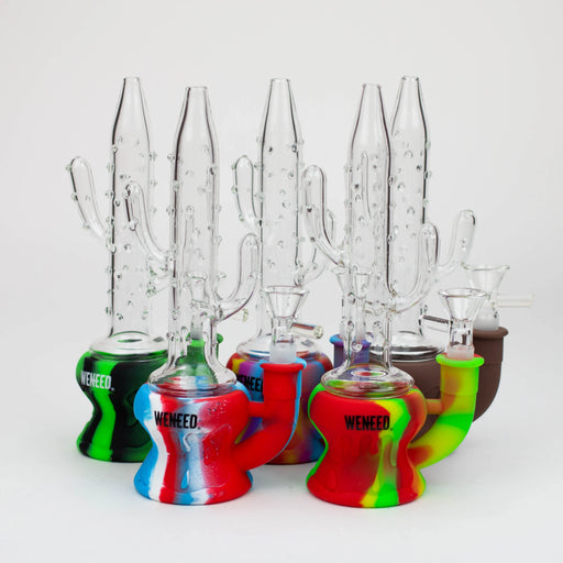 WENEED®- 9" Silicone Cactus Bong | Jupiter Grass