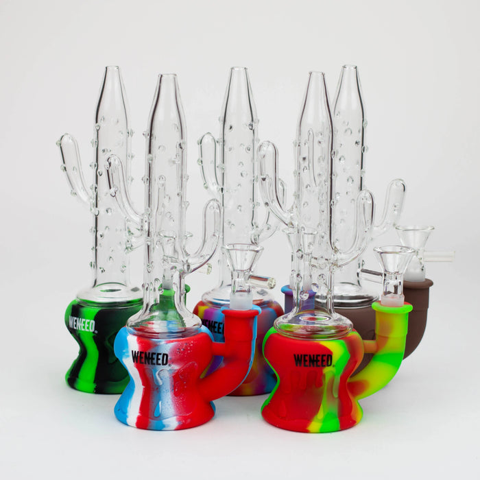 WENEED®- 9" Silicone Cactus Bong | Jupiter Grass
