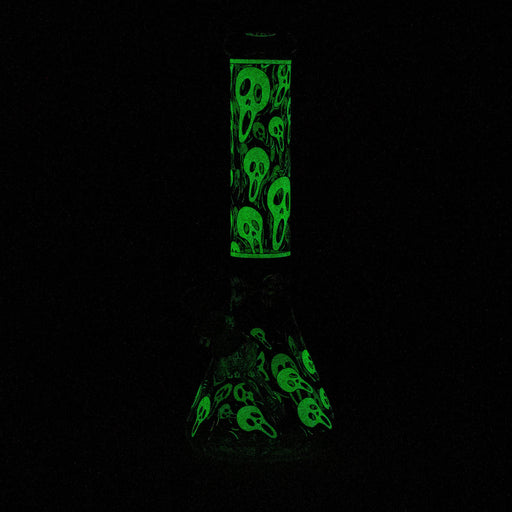 14" Ghost Glow In The Dark 7mm Beaker | Jupiter Grass