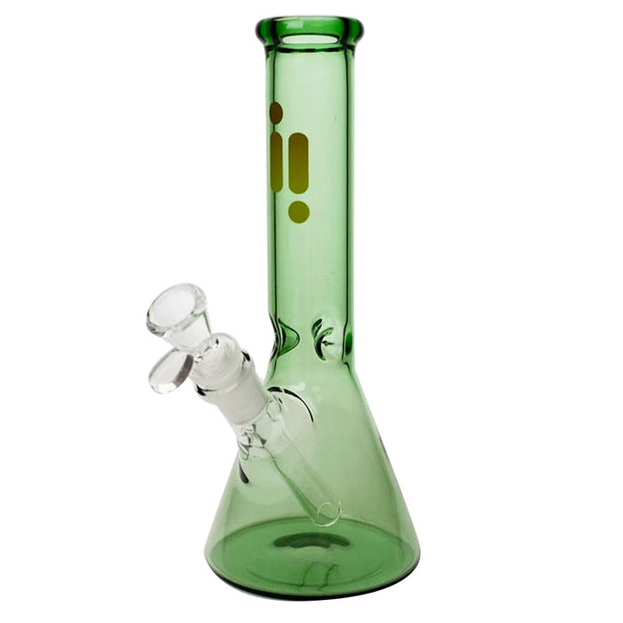 10" 7MM FULL COLOR BEAKER W/ ICE PINCH - GREEN | Jupiter Grass