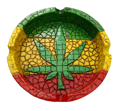 Rasta Ashtray W/ Green Leaf | Jupiter Grass