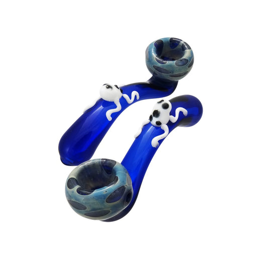 Mini Glass Pipe Sherlock W/ Frog | Jupiter Grass