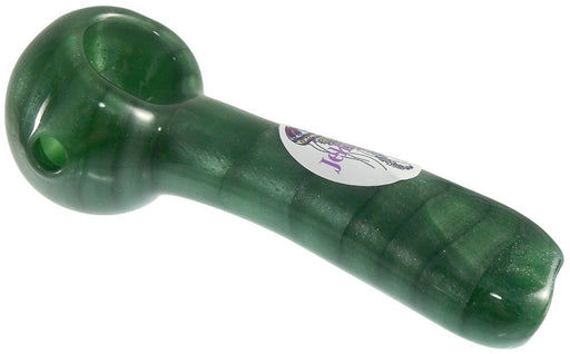 Sparkly Green - 4" Sparky Green W/ Flat Mouthpiece By Jellyfish Glass | Jupiter Grass