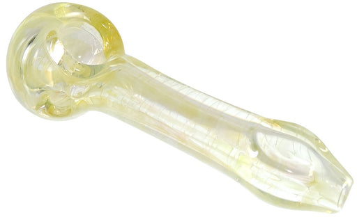 4" Gold Fumed And Raked Elegant Flat Mouth By Jellyfish Glass | Jupiter Grass