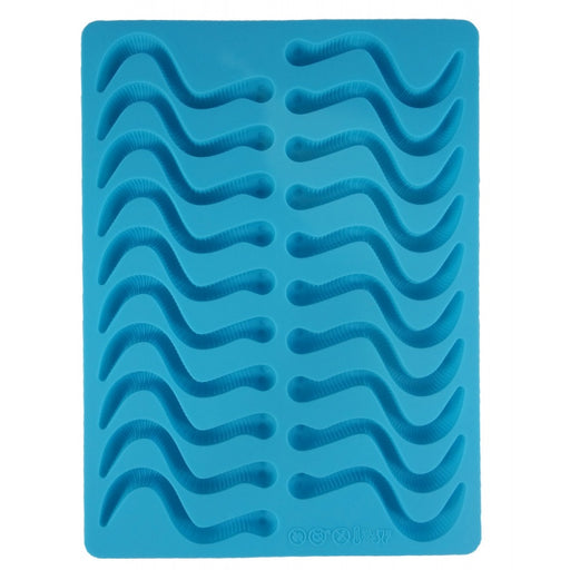 Silicone Gummy Mold W/ Dropper - Classic Gummy Worm - Blue | Jupiter Grass