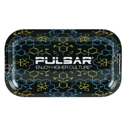 Metal-Rolling-Tray-By-Pulsar-10-5-x-6-25-Thc-Molecule | Jupiter Grass