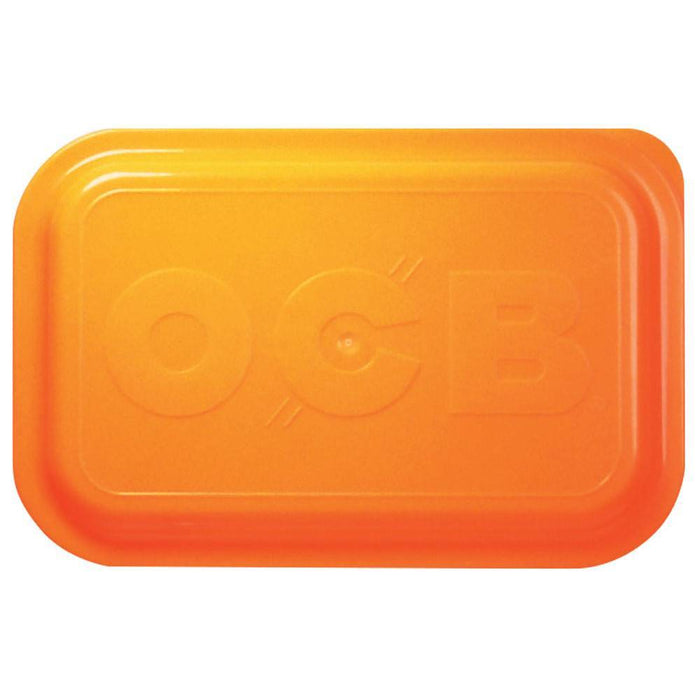 OCB-7-5-x-5-5-Small-Plastic-Rolling-Tray-Lid-Orange | Jupiter Grass