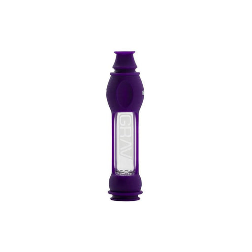 Grav 16Mm Silicone Taster Bat - Clear Glass W/ Silicone Body - Purple | Jupiter Grass
