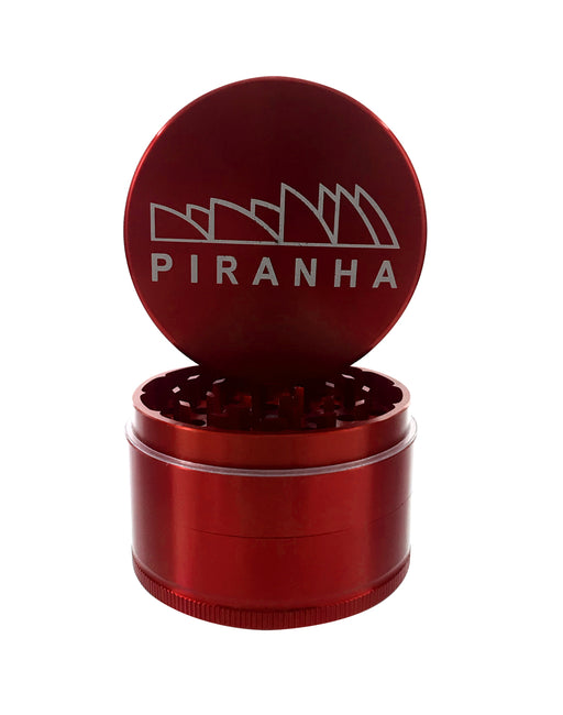 3-Piece Grinder W/ Storage By Piranha - 2.5" - Red | Jupiter Grass
