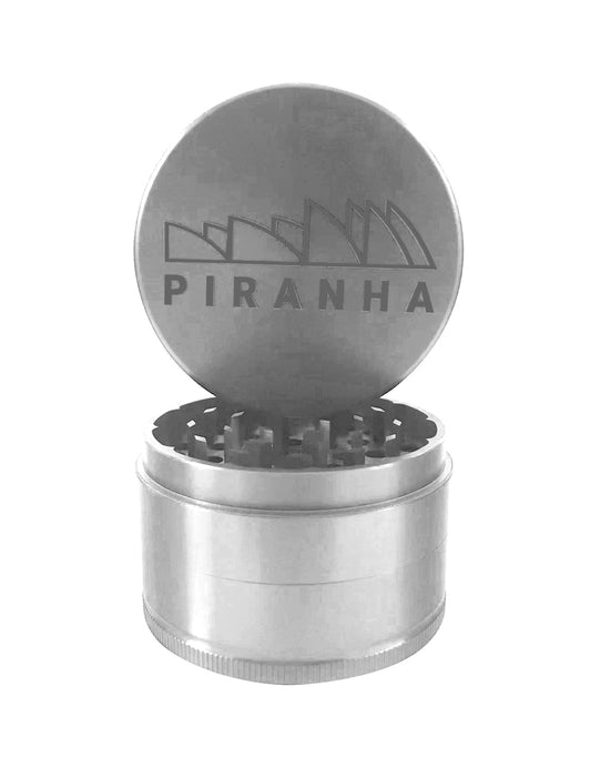 3-Piece Grinder W/ Storage By Piranha - 2.5" - Silver | Jupiter Grass