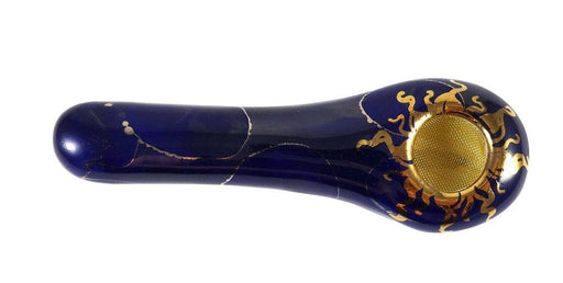 Porcelain Gold Spoon - Dark Blue | Jupiter Grass