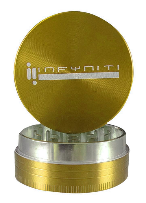 Infyniti 2.2" 2-Piece Zinc Grinder - Gold | Jupiter Grass