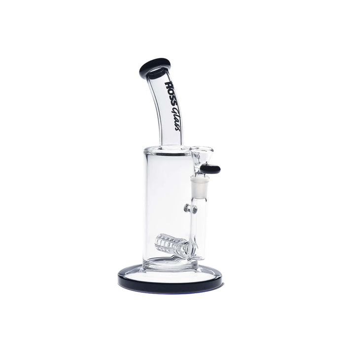 9" TUBE GRID PERC BUBBLER W/ COLOR ACCENTS - BLACK | Jupiter Grass