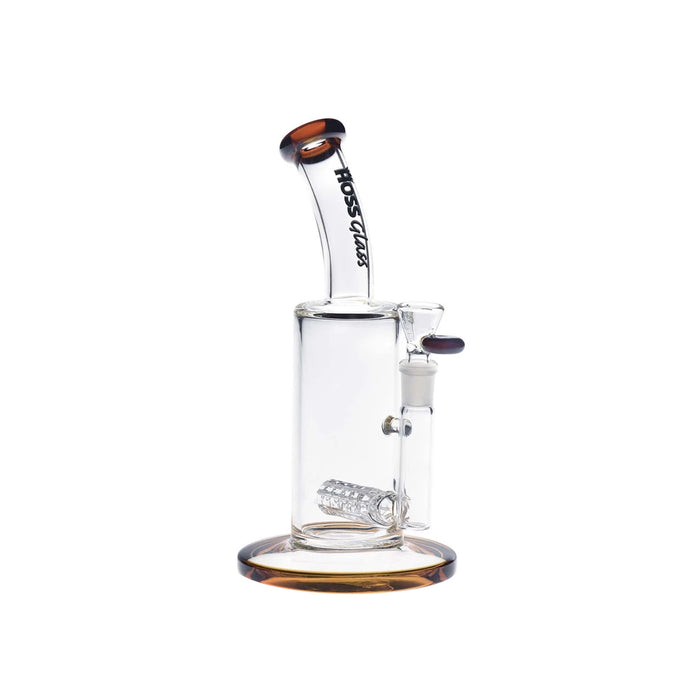 9" TUBE GRID PERC BUBBLER W/ COLOR ACCENTS - AMBER | Jupiter Grass