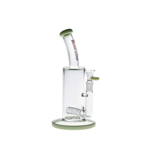 HOSS GLASS 9" TUBE GRID PERC BUBBLER W/ COLOR ACCENTS - SLYME GREEN | Jupiter Grass