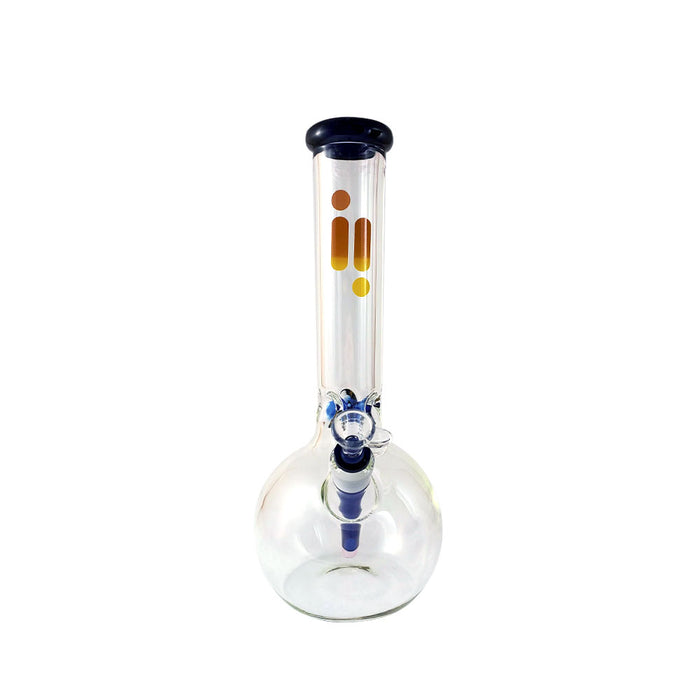 14" BUBBLE BASE W/ ICE PINCH & POPPER BOWL - BLUE | Jupiter Grass