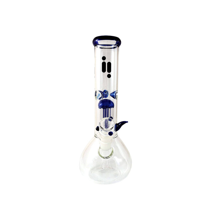 12" BEAKER W/ TREE PERK & ICE PINCH - BLUE | Jupiter Grass