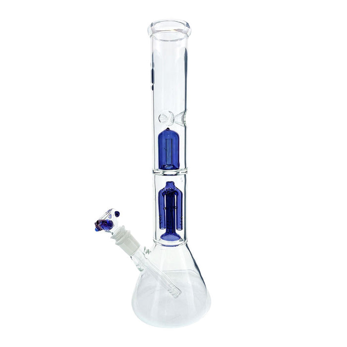 14" BEAKER W/ TREE PERK, SPLASH GUARD & ICE PINCH - BLUE | Jupiter Grass