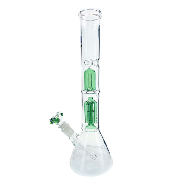 INFYNITI 14" BEAKER W/ TREE PERK, SPLASH GUARD & ICE PINCH - GREEN | Jupiter Grass