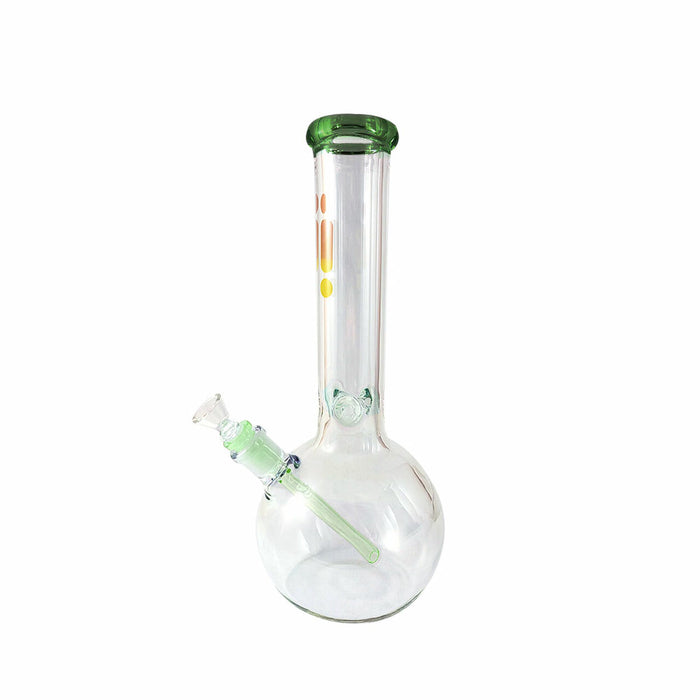 14" BUBBLE BASE W/ ICE PINCH & POPPER BOWL - GREEN | Jupiter Grass