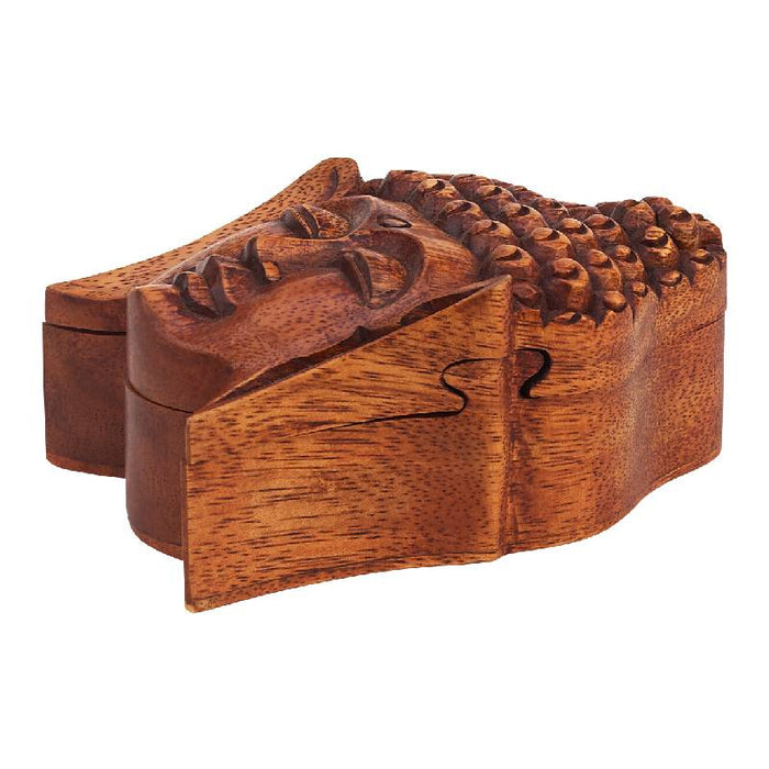 Wooden Puzzle Box - 6" X 3.25" Buddha Head | Jupiter Grass