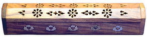 12" Wooden Coffin Incense Burner - Lotus Inlay | Jupiter Grass