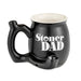 Premium Roast & Toast Ceramic Mug W/ Pipe - Stoner Dad - Black & White | Jupiter Grass