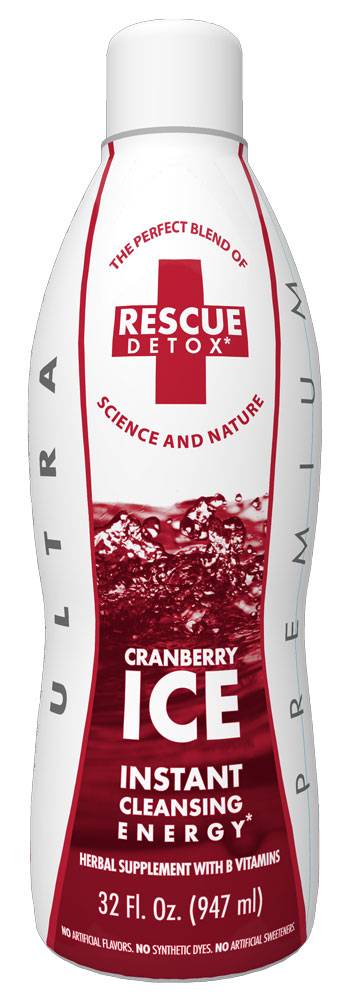 Rescue Detox Ice 32oz - Cranberry | Jupiter Grass