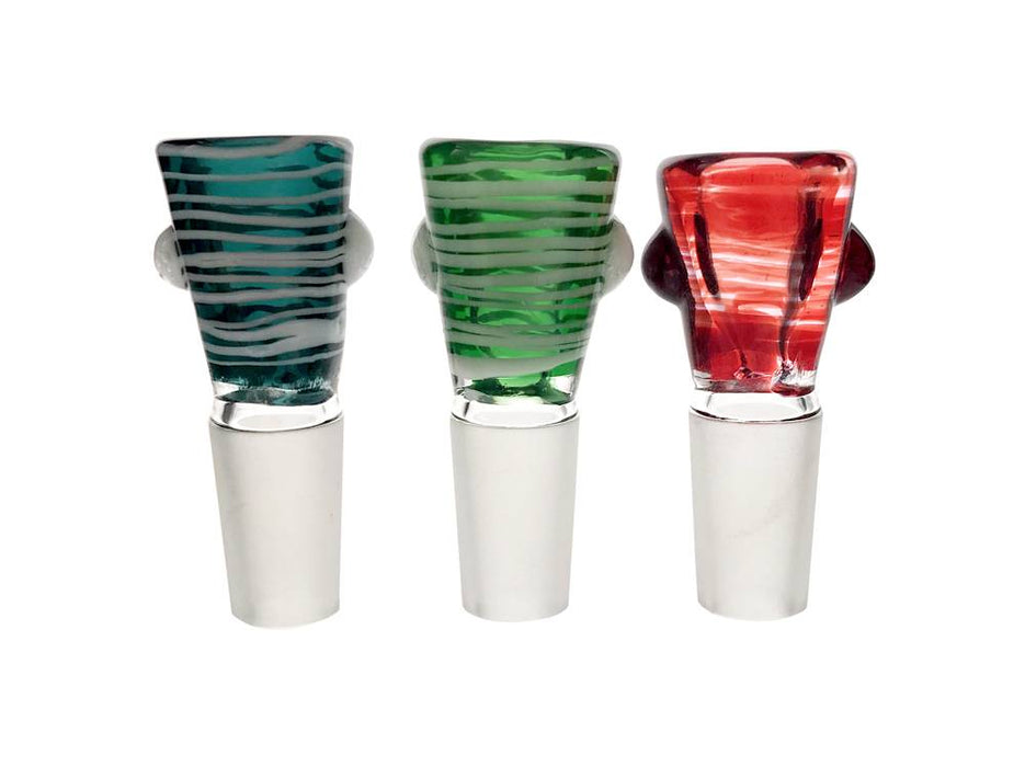 Color Wrap Flare Cone Bowl w/ Nubs by Shine Glassworks - 14mm | Jupiter Grass