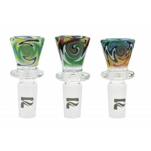 Pulsar Worked Cone Bowl W/ Maria Handle 14mm Male | Jupiter Grass