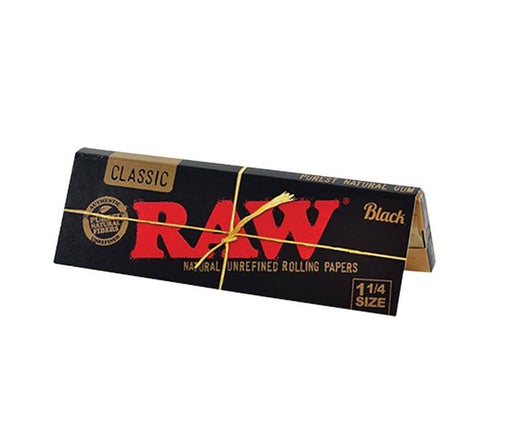 Raw Black Extra Fine Unbleached 1¼" - Box of 24 | Jupiter Grass