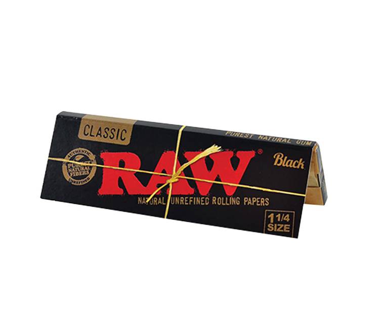 Raw Black Extra Fine Unbleached 1¼" - Box of 24 | Jupiter Grass