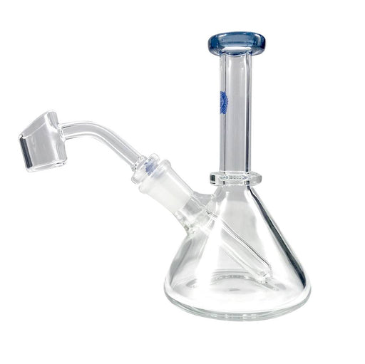 Infamous Glass 5.5" Mini 10mm Beaker W/ Maria, Color Accent & Banger | Jupiter Grass