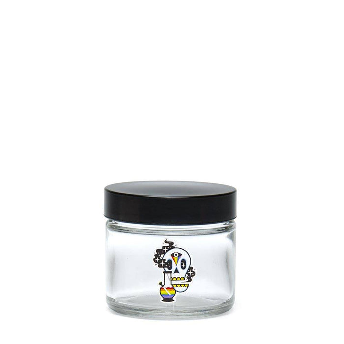 420 Science Clear Screw Top Jar Small - Cosmic Skull | Jupiter Grass